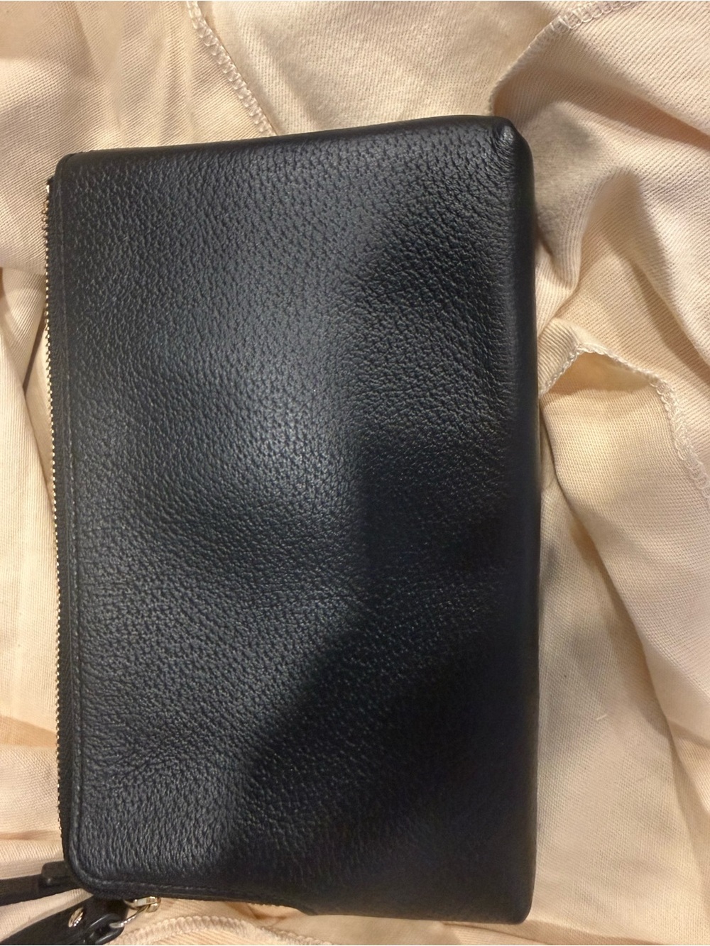 kate spade Black Leather Double-Zip Wristlet with Gold Hardware - Picture 4 of 6
